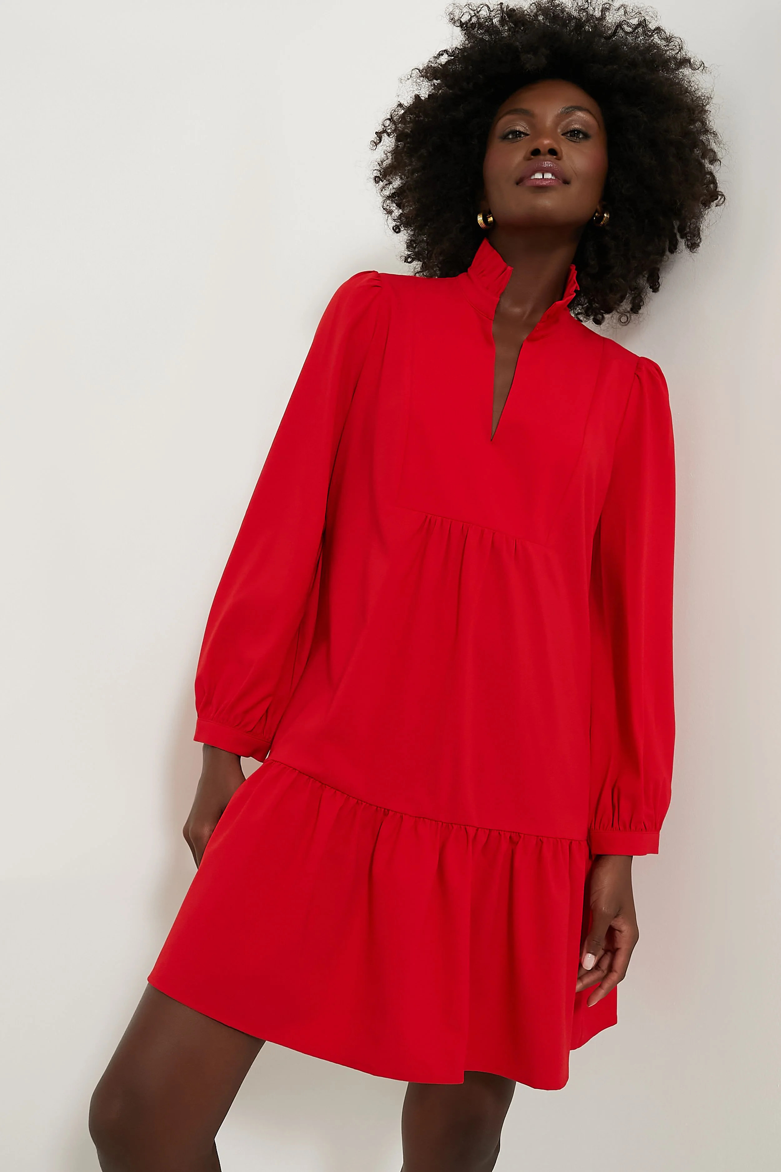 Red Crepe Palmerston Dress | Tuckernuck (US)
