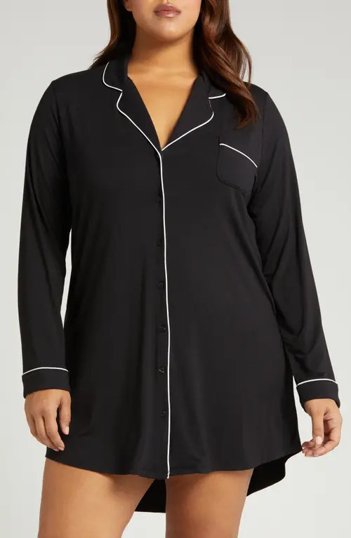 Nordstrom Moonlight Nightshirt in Black at Nordstrom, Size 1X | Nordstrom