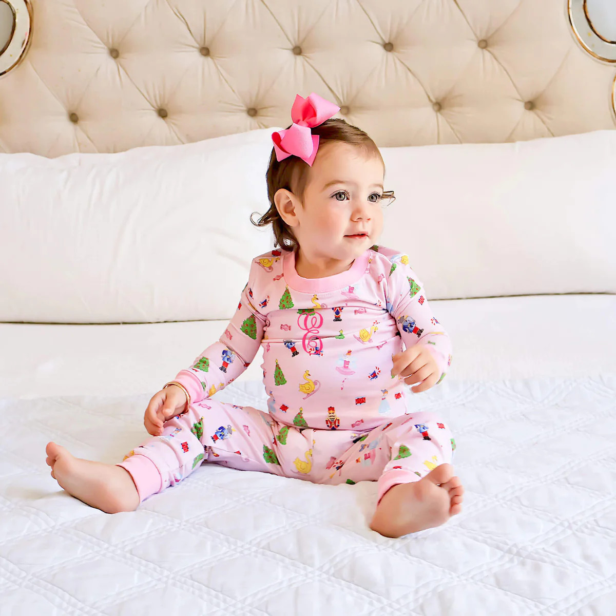 Nutcracker Pink Print Pajamas | Classic Whimsy