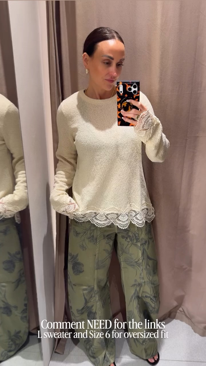 @Zara L sweater and Size 6 for oversized fit