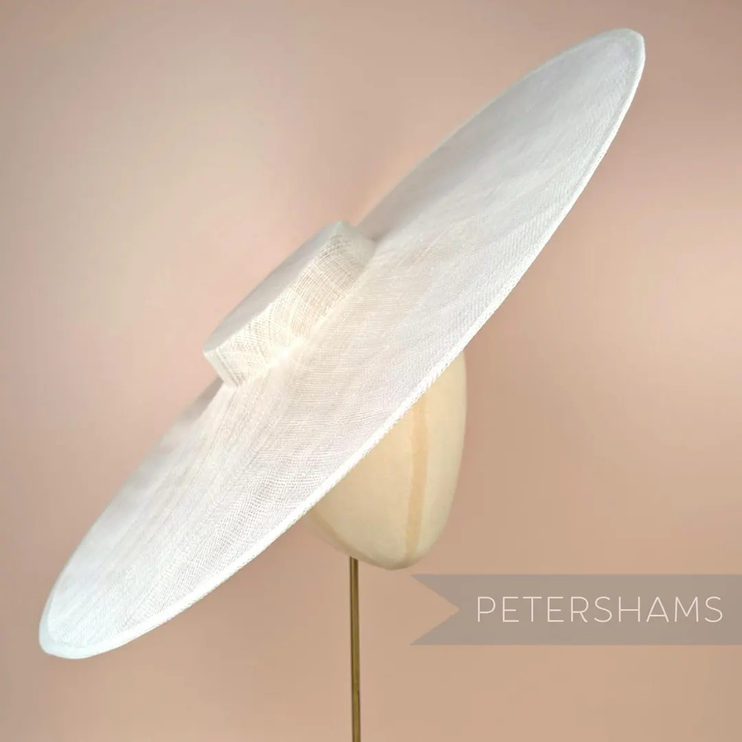 Extreme Cartwheel Sinamay Fascinator Hat Base for Millinery and Hat Making - White - Etsy UK | Etsy (US)