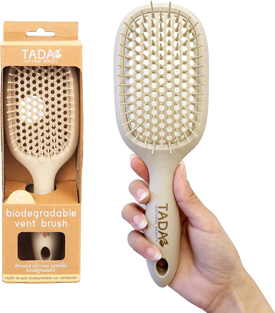 TADA Natural Beauty Hair Brush Detangler for Curly, Thick, Wavy, and Thin Hair - Ventilation Hole... | Amazon (US)