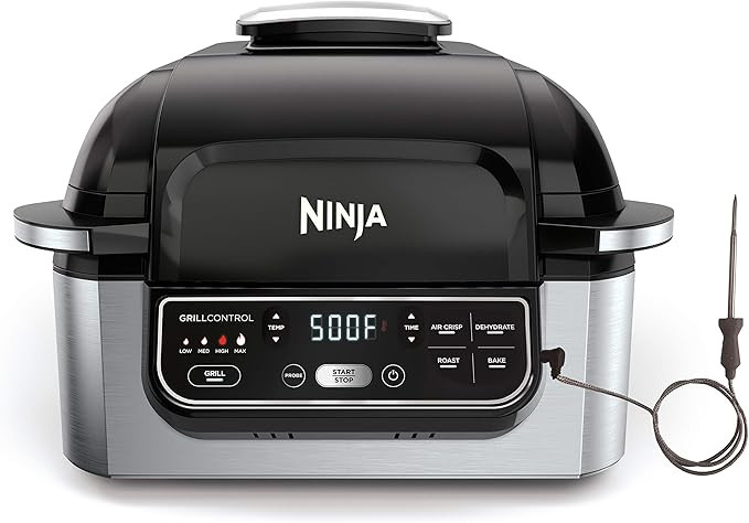 Ninja Foodi Pro 5-in-1 Indoor Integrated Smart Probe, 4-Quart Air Fryer, Roast, Bake, Dehydrate, ... | Amazon (US)