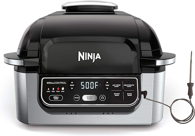 Ninja Foodi Pro 5-in-1 Indoor Integrated Smart Probe, 4-Quart Air Fryer, Roast, Bake, Dehydrate, ... | Amazon (US)