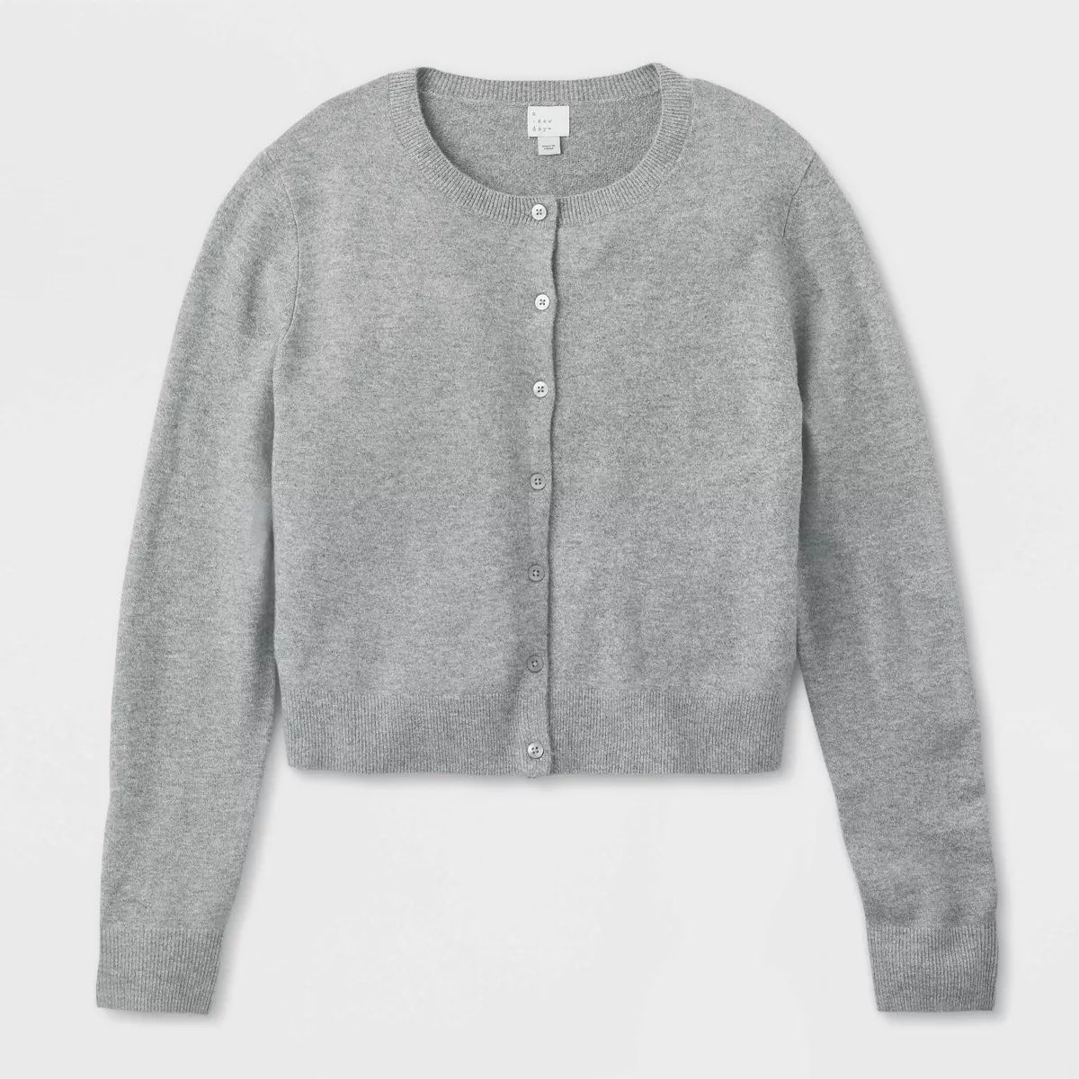 Women's Cozy Knit Cardigan - A New Day™ Gray S | Target