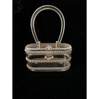 Vintage 50S Lucite Box Purse Bag Small With Rhinestones Clear Handbag Rockabilly | Etsy (US)