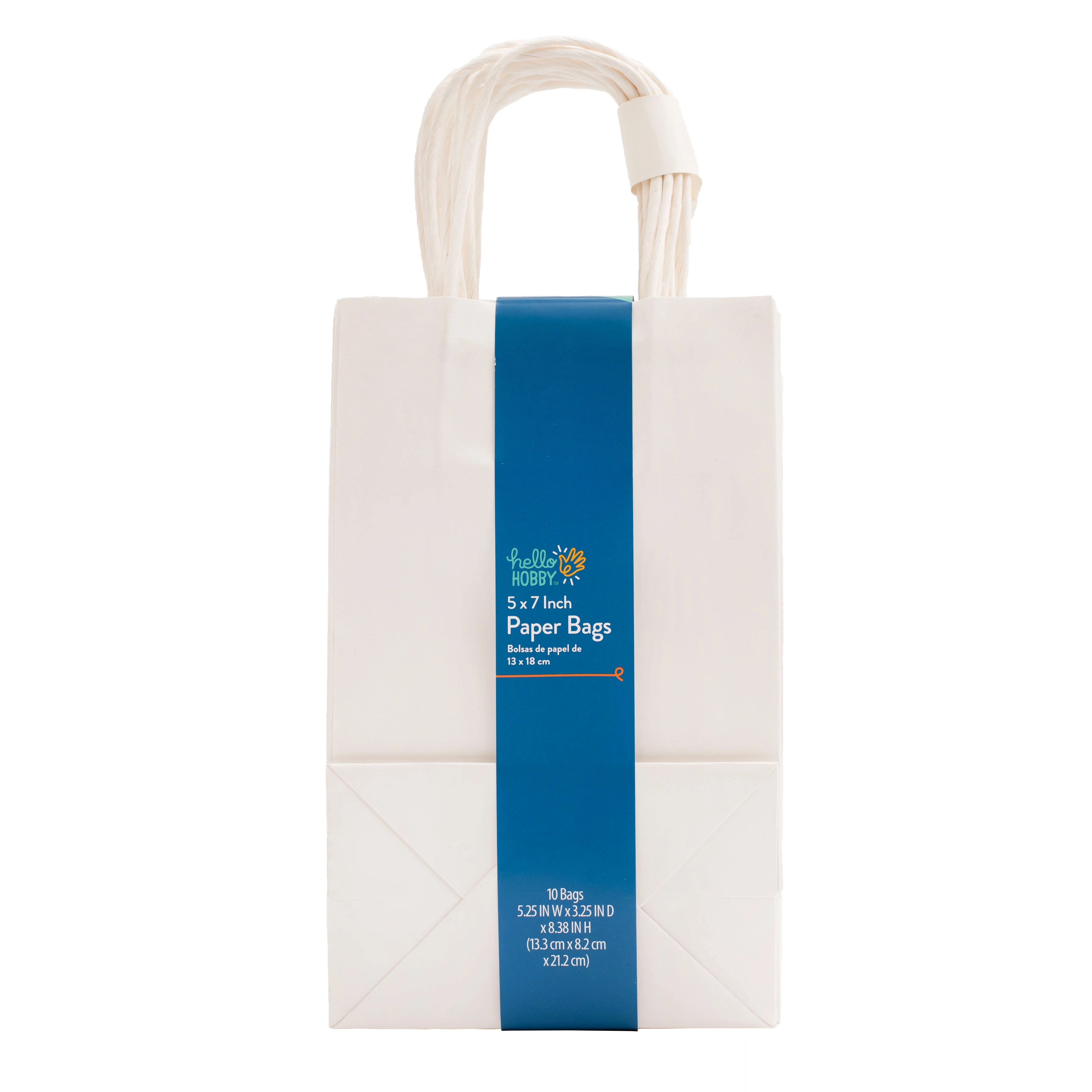 Hello Hobby Solid Small White Paper Bag, 10 Count - Arts and Craft | Walmart (US)