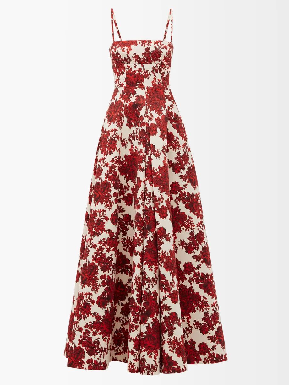 Oceana rose-print taffeta gown | Emilia Wickstead | Matches (US)