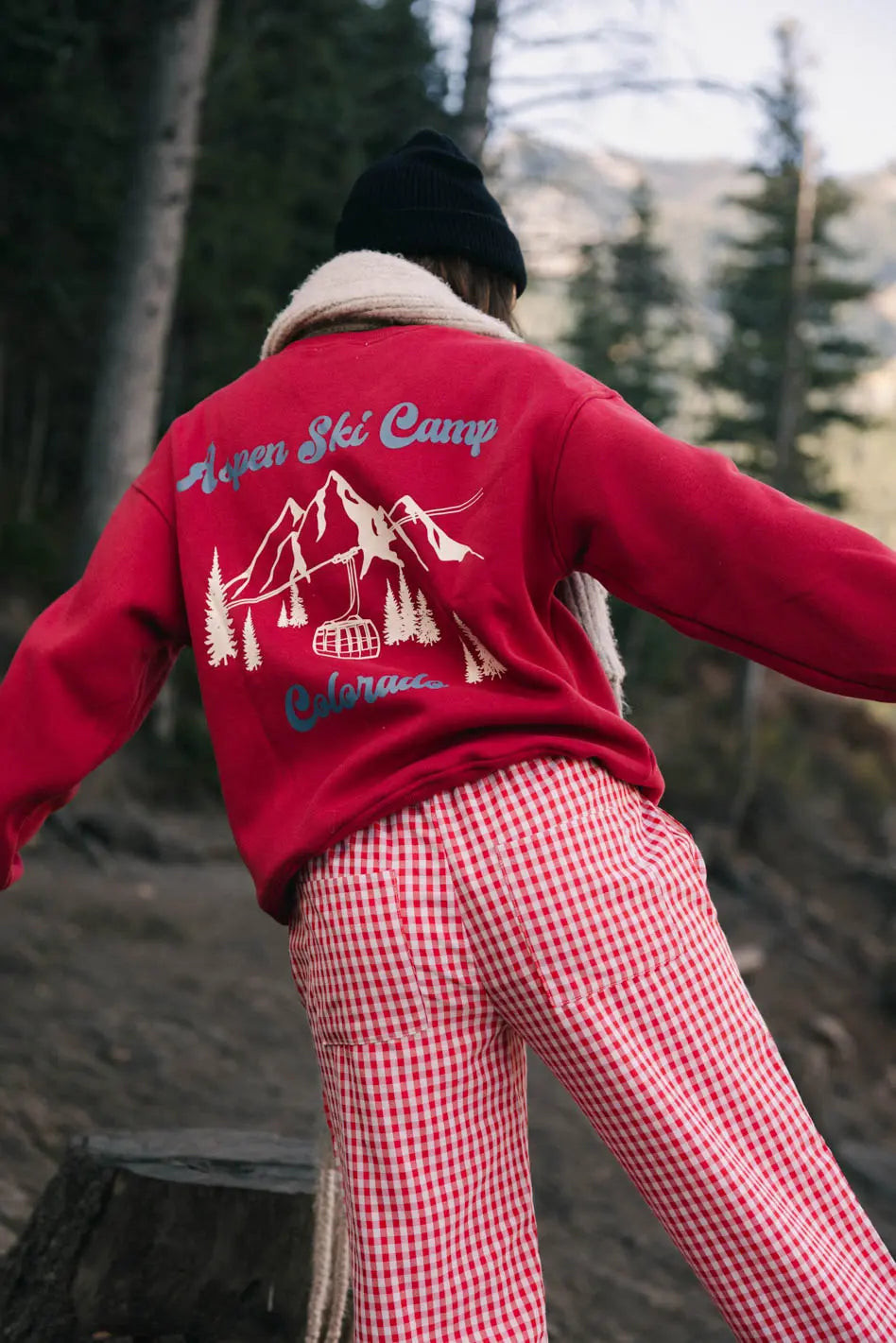 Aspen Ski Camp Crewneck in Red | Böhme US