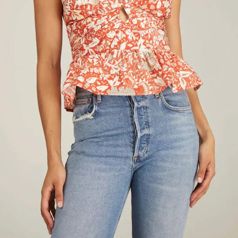 Ulla Johnson Essie Top - Orange - 6 | Verishop