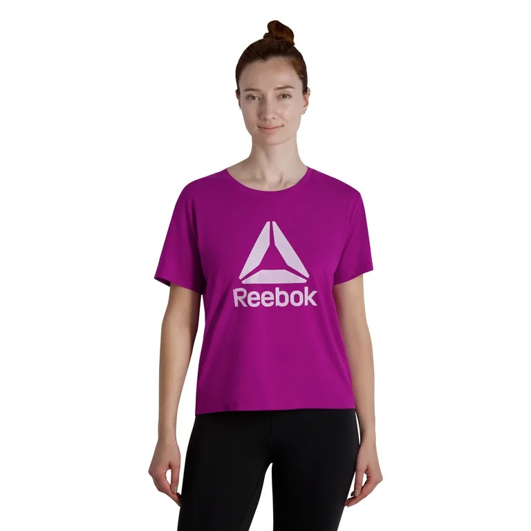 Reebok Women's Infinity Short Sleeve Cropped Jersey Tee | Walmart (US)