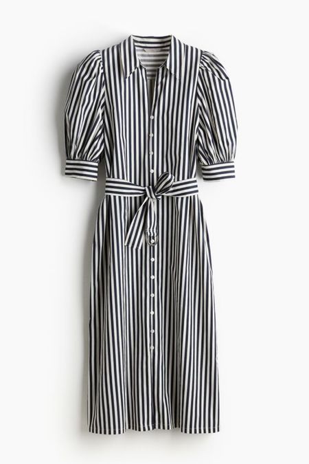 Navy and white striped belted shirt dress 

#LTKfindsunder50 #LTKSeasonal #LTKstyletip