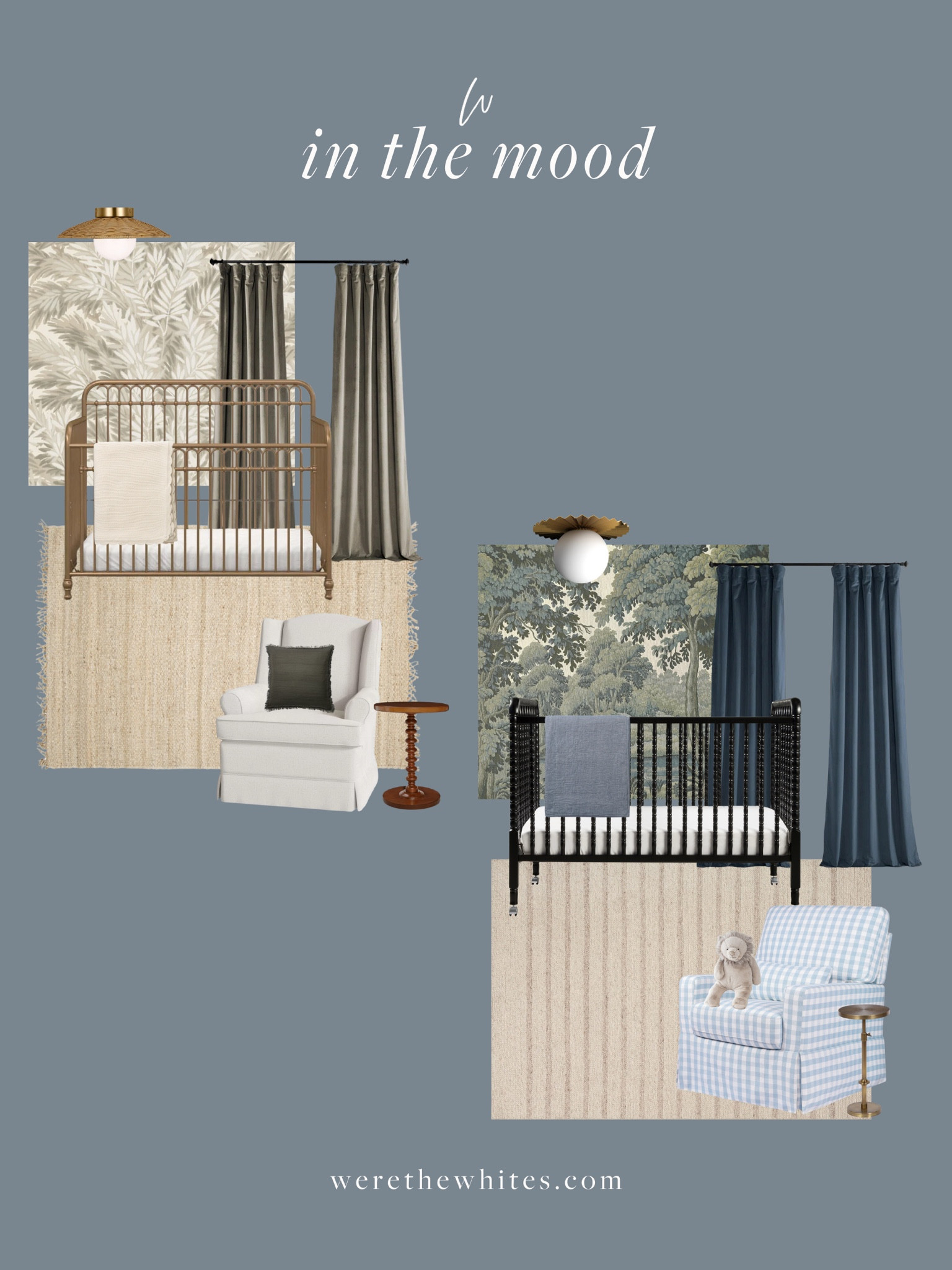 In The Mood: Nurseries! With baby girl’s nursery painted and wallpaper going in this week, I couldn’t be more excited! I love designing spaces for sweet little babies and I love the texture, detail, and warmth both of these spaces have in their own way. One more calming and one more bold, but both so beautiful. Which is your favorite? 

#LTKhome #LTKbaby #LTKstyletip