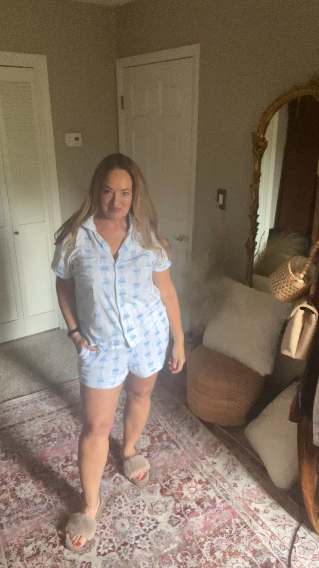 Baby blue bow print short pjs . I am
A boy grandma. I love the comfort design and value!

#LTKmomlife #LTKmorningroutine #LTKselfcare