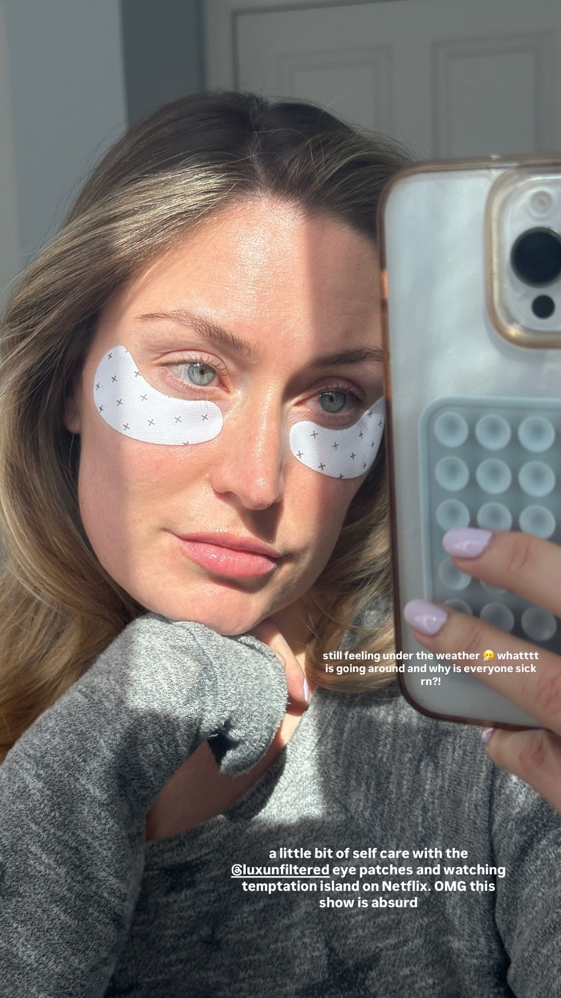 These non-slip under eye patches are actually great for sleeping in esp if you’re like me and are a side-sleeper!! 