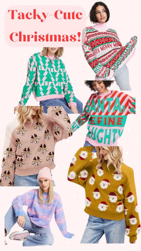 Tacky sweater - Christmas sweater - cute - pinkmas - colorful Christmas- fun sweater party - party look - budget friendly - holiday outfit 

#LTKHoliday #LTKSeasonal #LTKsalealert