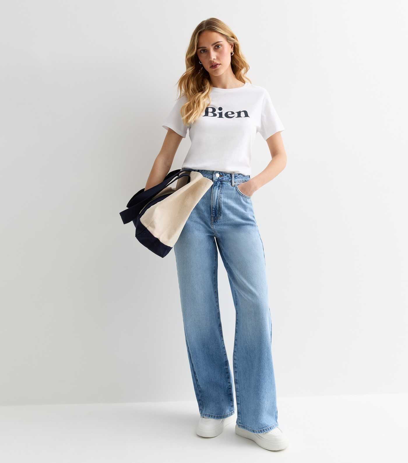 Blue High Waist Adalae Wide Leg Jeans | New Look | New Look (UK)