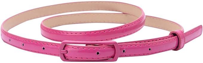 Selighting Womens Faux Leather Skinny Belts for Dresses | Amazon (US)