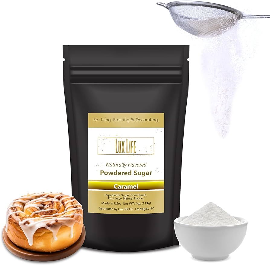 Lux Life Flavored Vegan Powdered Sugar - Non-Melting White Sugar for Baking - Confectioners Sugar... | Amazon (US)