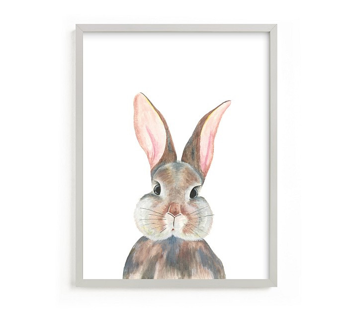 Minted® Curious Bunny Wall Art by Together Apart | Pottery Barn Kids
