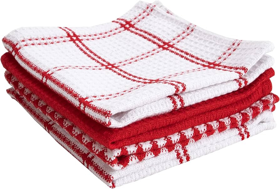 T-fal Premium Waffle Dish Cloths: Highly Absorbent, Super Soft Long Lasting - 100% Cotton, 12"x13... | Amazon (US)