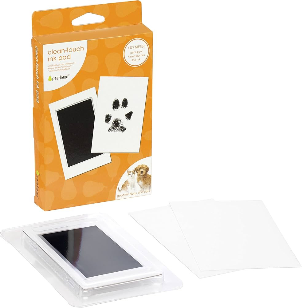 Pearhead S/M Paw Print Clean Touch Ink Pad, Dog or Cat Pet Owner Keepsake, DIY Inkless Nose Print... | Amazon (US)