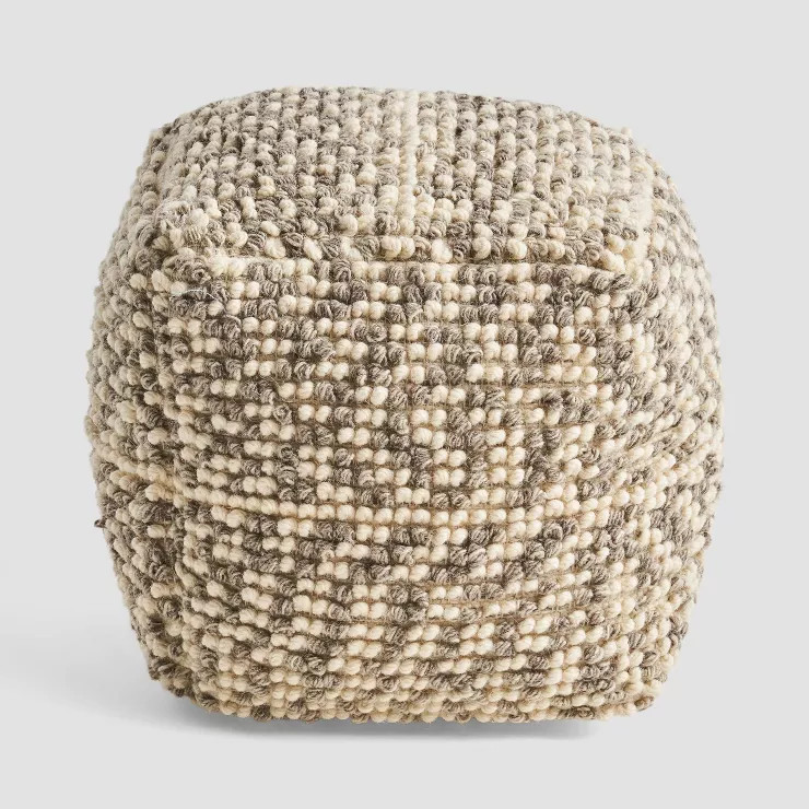 Candice Boho Pouf Ivory - Christopher Knight Home | Target