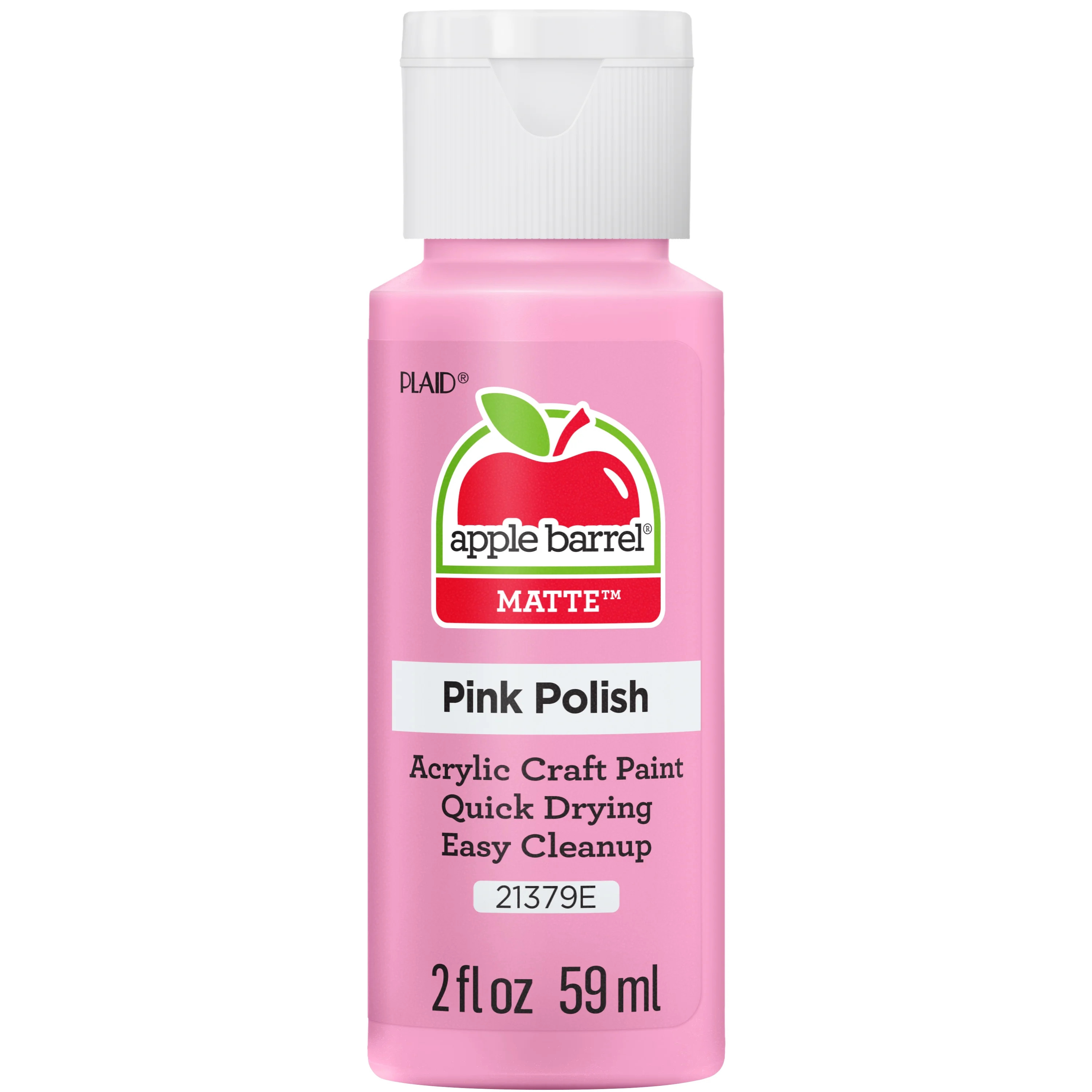 Apple Barrel Acrylic Craft Paint, Matte Finish, Pink Polish, 2 fl oz | Walmart (US)