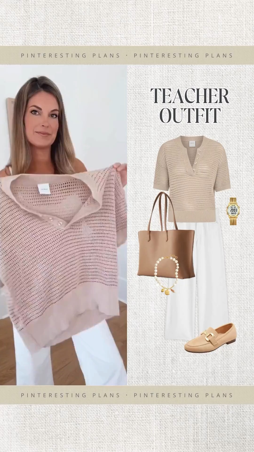Teacher outfit! Wearing small in the sweater. Similar jeans linked. I am 5’11” for reference. Use code RACHELXSPANX for a discount. Loafers true to size.  Leather tote has a built in organizer.

#LTKWorkwear #LTKTall #LTKOver40