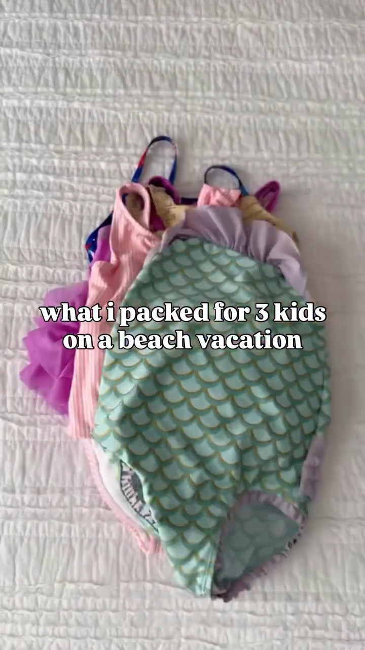 what I packed for 3 kids on a beach vacation🏖️ comment BEACH and I’ll DM you links to shop some of my favorite things I packed for them! 

#vacation #packingtips #travelingwithkids