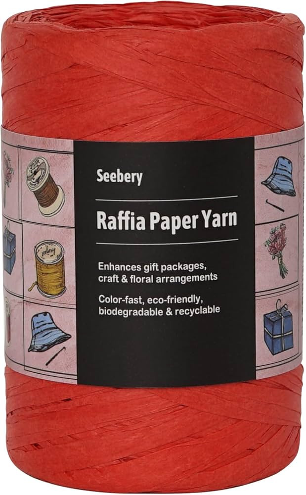 Raffia Ribbon Yarn for Crafts - Raffia Grass Twine for Gift Wrapping, DIY Decoration, Blinds & Mo... | Amazon (US)