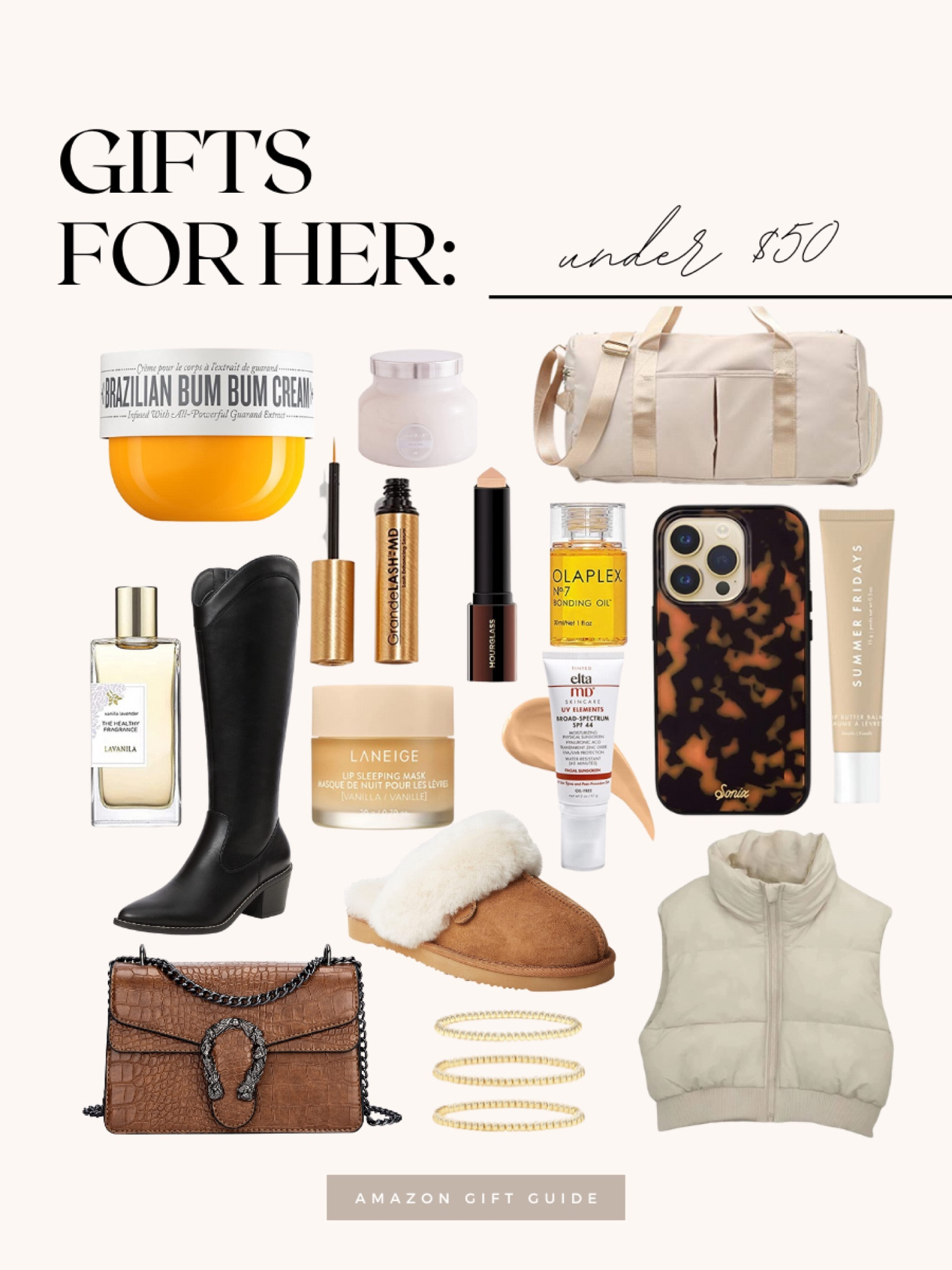 Affordable gifts for women under $50 

#LTKGiftGuide #LTKHoliday #LTKunder50