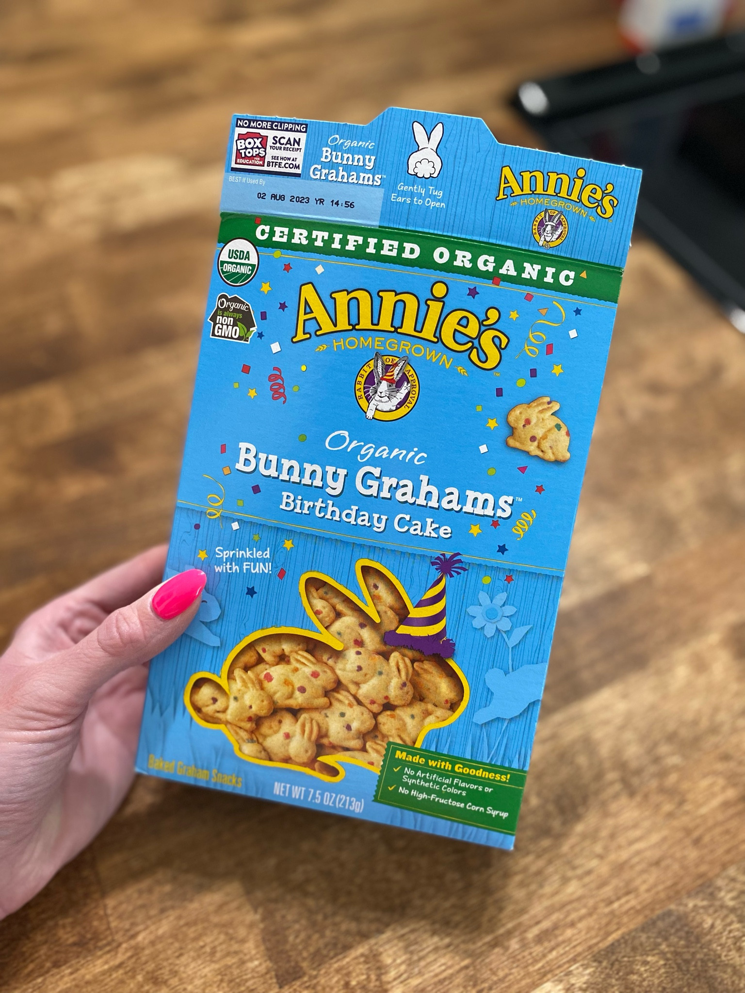 Annie's Organic Birthday Cake Bunny Grahams Baked Snacks - 7.5oz