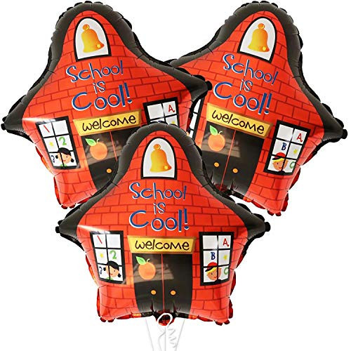 KatchOn, Back To School Balloons for Decorations - Big, Pack of 3 | School Is Cool Balloons | Kindergarten Balloons | Back To School Mylar Balloons for Welcome Back To School Decorations for Classroom | Amazon (US)