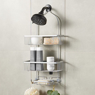 Troy Shower Caddy Silver | The Container Store