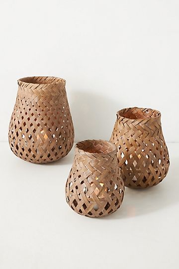 Woven Bamboo Hurricane | Anthropologie (US)