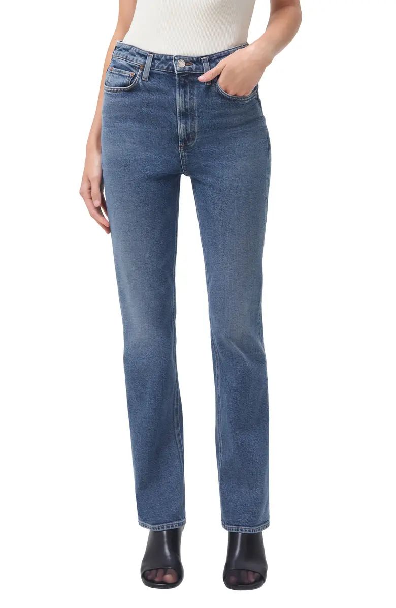 AGOLDE Valen High Waist Slim Fit Organic Cotton Bootcut Jeans | Nordstrom | Nordstrom