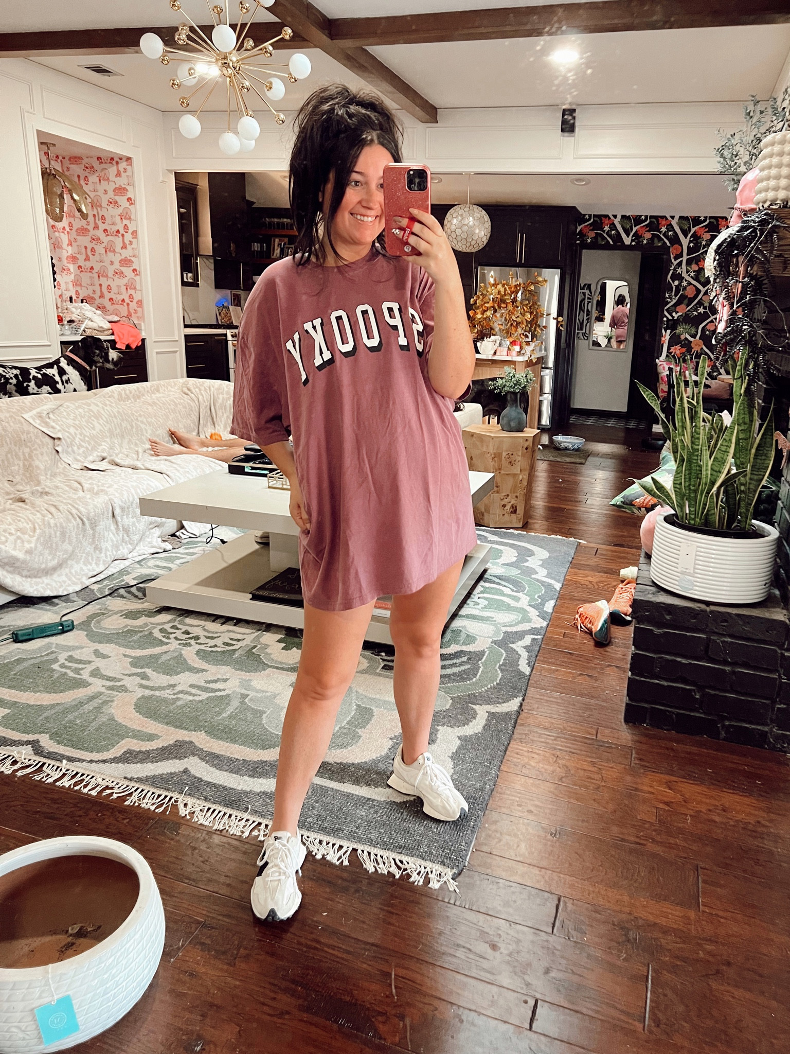 Tee // xl
Shorts // medium

Bump
Halloween
Oversized 
Fall
Biker shorts
90s
Weekend
Comfy
Active
Sneakers
New balance

#LTKbump #LTKHalloween #LTKshoecrush