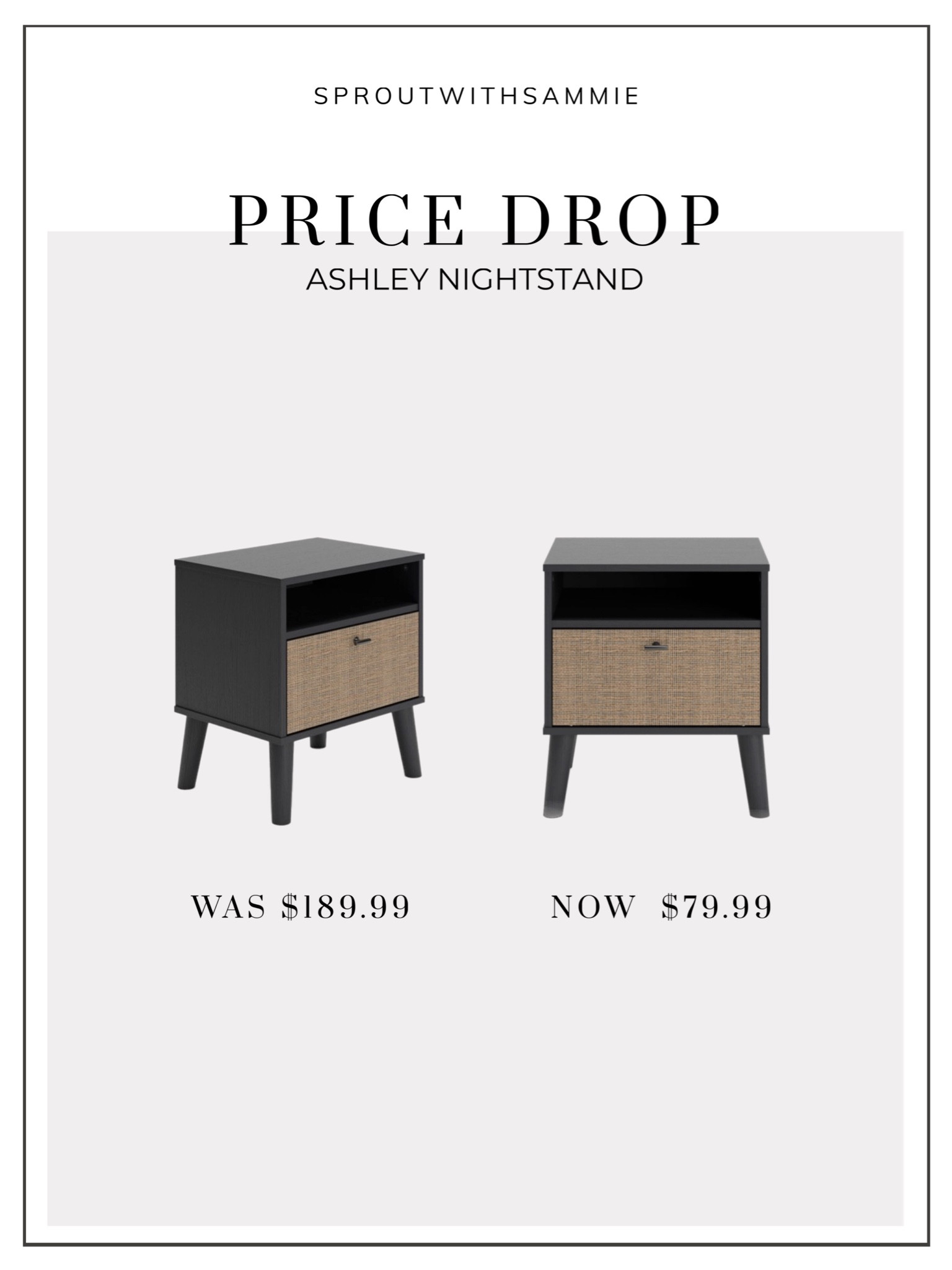 Sale Alert | Price drop on Ashley Charlang Nightstand 

#transitional #bedroom #neutralbedroom #storage

#LTKhome #LTKsalealert #LTKunder100