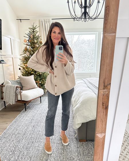 The perfect winter outfit! This Jenni Kayne cashmere cocoon cardigan is on repeat for me, and I wear these suede sneakers every day! Use code KAYLA15 to save! 

#jennikayne #cashmerecardigan #sneakers #winteroutfits 

#LTKsalealert #LTKSeasonal #LTKstyletip