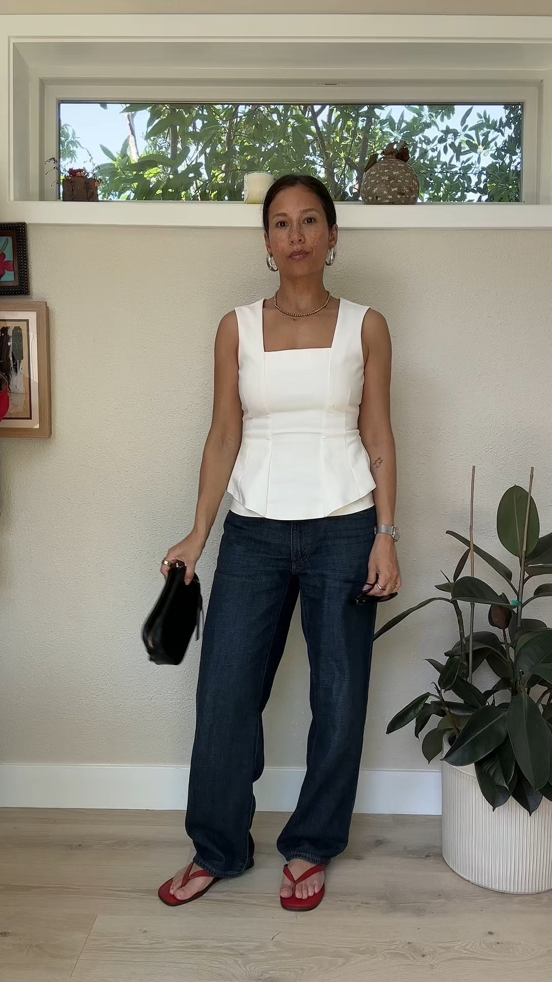 Mixing casual and smart pieces 