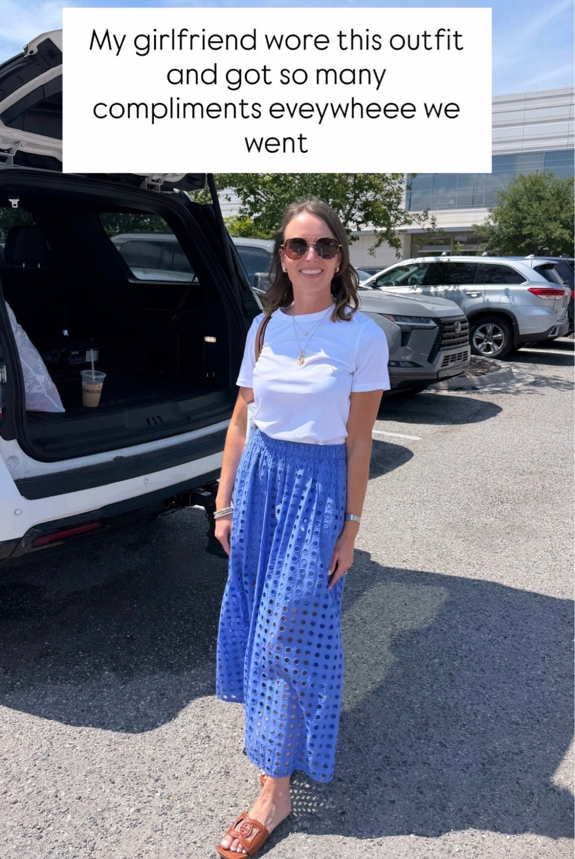 Trending! This airy eyelet skirt paired with a crisp white tee is the perfect mix of casual and polished for summer. I love how it’s easy to throw on for running errands, brunch dates, or weekend adventures while staying stylish and comfortable. Complete the look with your favorite sandals and simple jewelry for an effortless summer outfit.

Summer outfit, eyelet skirt, casual summer style, white tee outfit, summer brunch outfit, weekend outfit ideas, effortless summer look, everyday summer outfit, annabrstyle

#LTKOver40 #LTKSeasonal #LTKootd