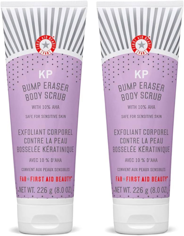 First Aid Beauty KP Bump Eraser Body Scrub Exfoliant for Keratosis Pilaris with 10% AHA – 2 8oz... | Amazon (US)
