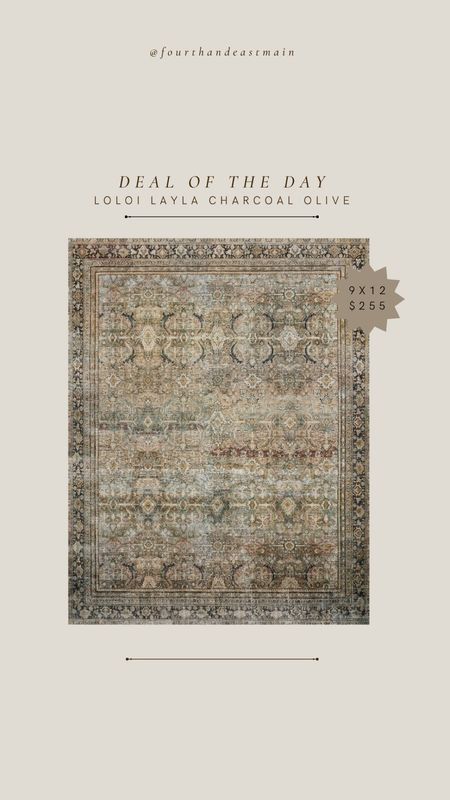 deal of the day // loloi layla olive charcoal 

#LTKhome