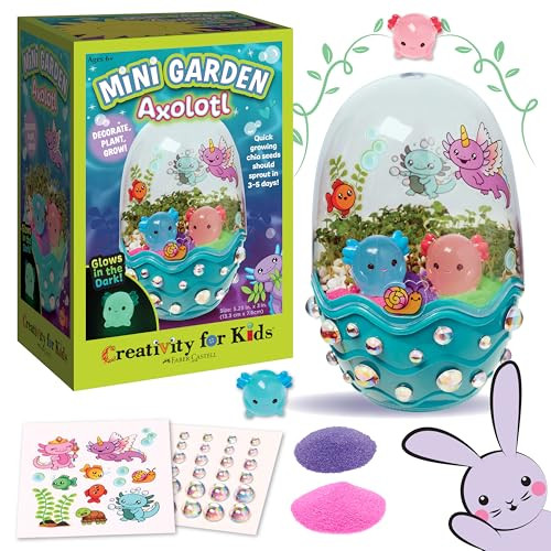 Creativity for Kids Mini Garden: Axolotl Terrarium - STEM Science Kit for Kids, Axolotl Arts and Crafts, Gifts Easter Basket Stuffers and DIY Girls Toys (Age 6+) | Amazon (US)