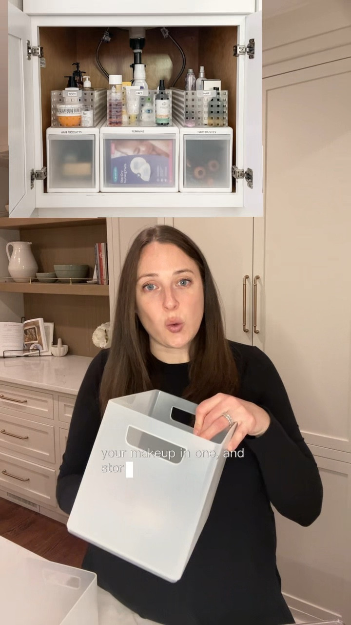 Bathroom Storage Tip to keep you countertops clutter free! 

#LTKHome #LTKgrwm #LTKmomlife