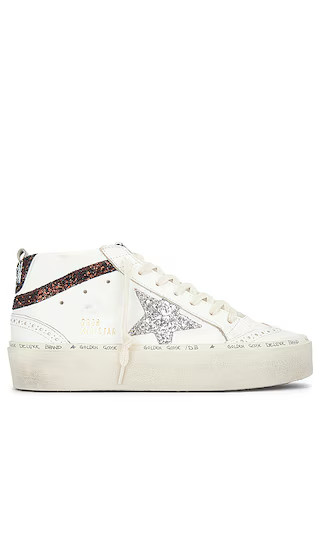 Hi Mid Star Sneaker in White, Silver, & Brown | Revolve Clothing (Global)