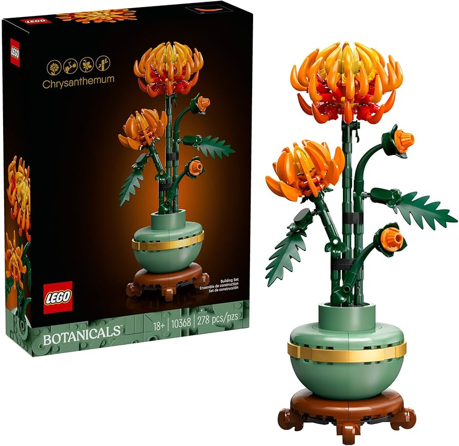 LEGO Botanicals Chrysanthemum Building Set for Adults Ages 18+ - Artificial Flower for Dinner Tab... | Amazon (US)