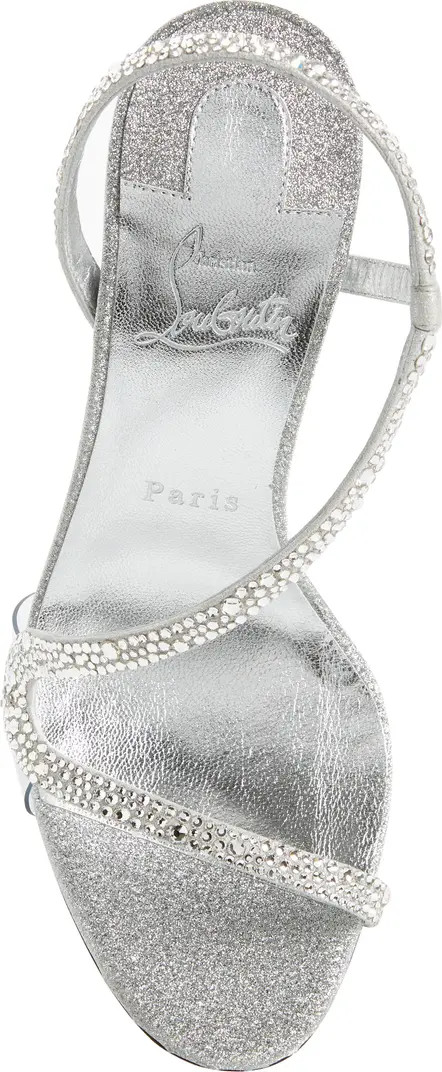 Rosalie Crystal Embellished Glitter Slingback Sandal (Women) | Nordstrom