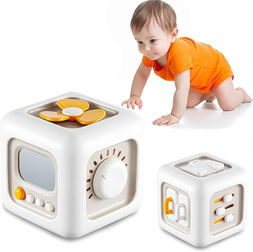 Montessori Toys For 1 Year Old: Baby Activity Cube Sensory Busy Cube For Toddlers 1-3 - 1st First... | Amazon (US)